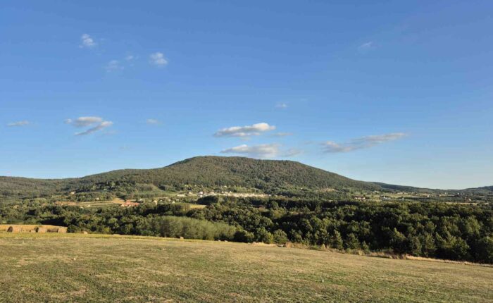 Planina Kosmaj fotografisana iz sela Nemenikuće