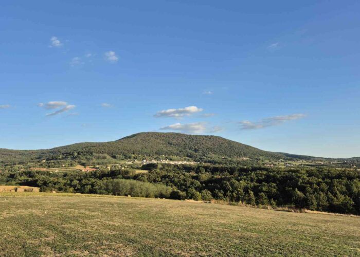 Planina Kosmaj fotografisana iz sela Nemenikuće