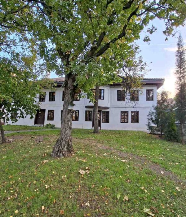 Pogled na Muzej Vuka i Dositeja iz dvorišta sa čela zgrade