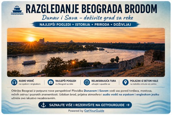 Razgledanje Beograda brodom Dunav i Sava