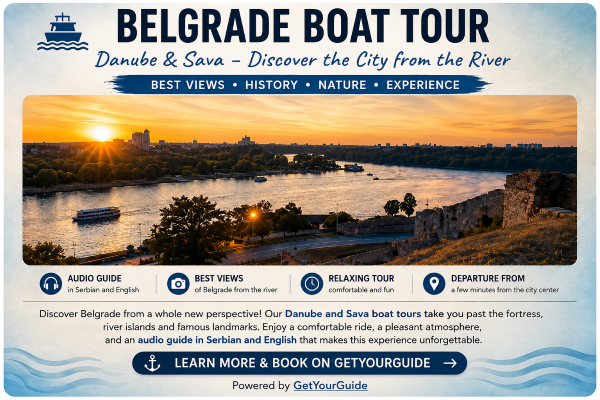 Belgrade river cruise on the Danube and Sava rivers